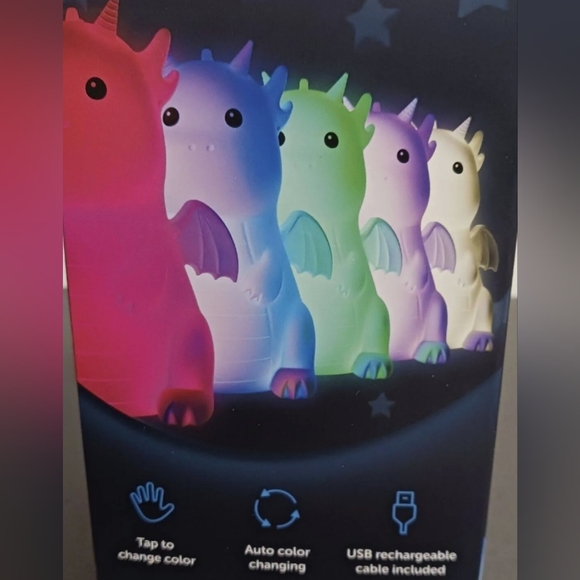 Squish Dragon Color Changing Night Light - Picture 3 of 12
